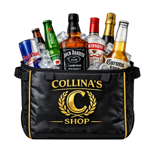 Collina's Shop drinks delivery bag filled with bottles and cans
